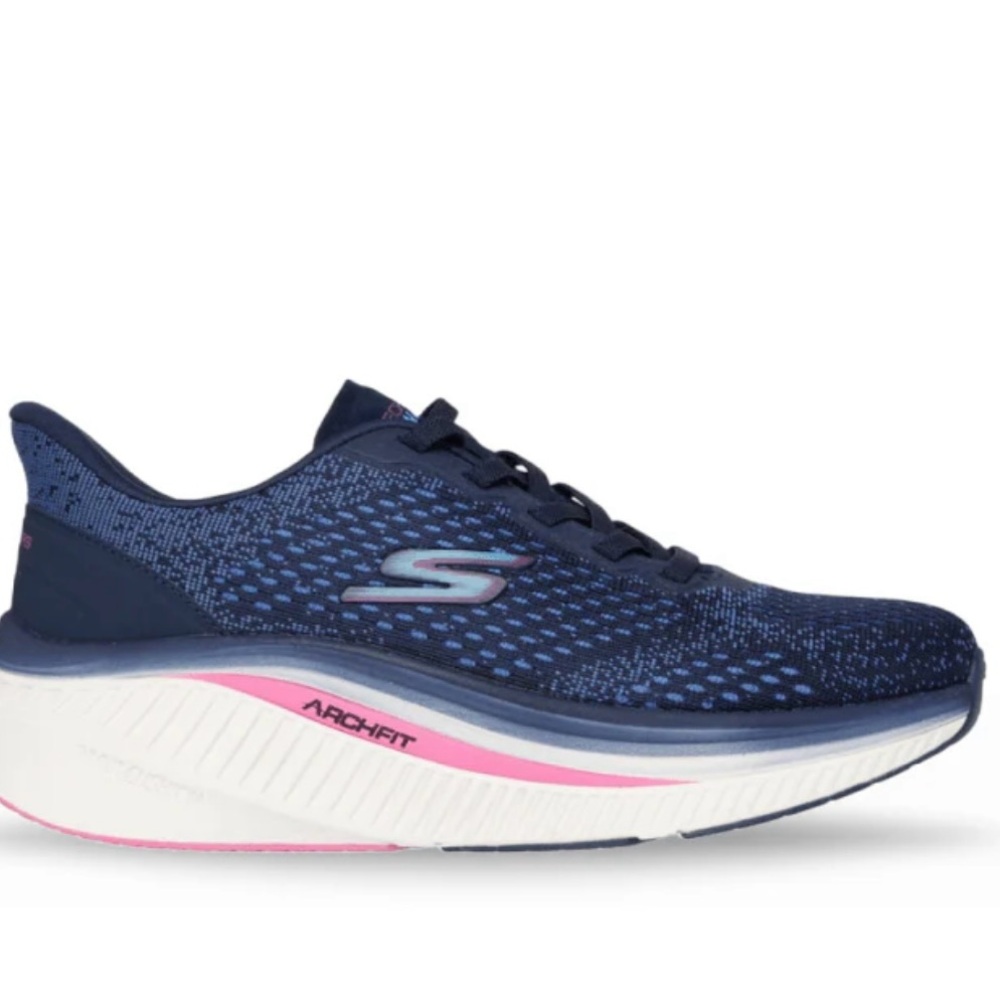 Skechers Women's GO WALK Max Cushioning Arch Fit Roslyn - Navy/Purple 8.5 wide